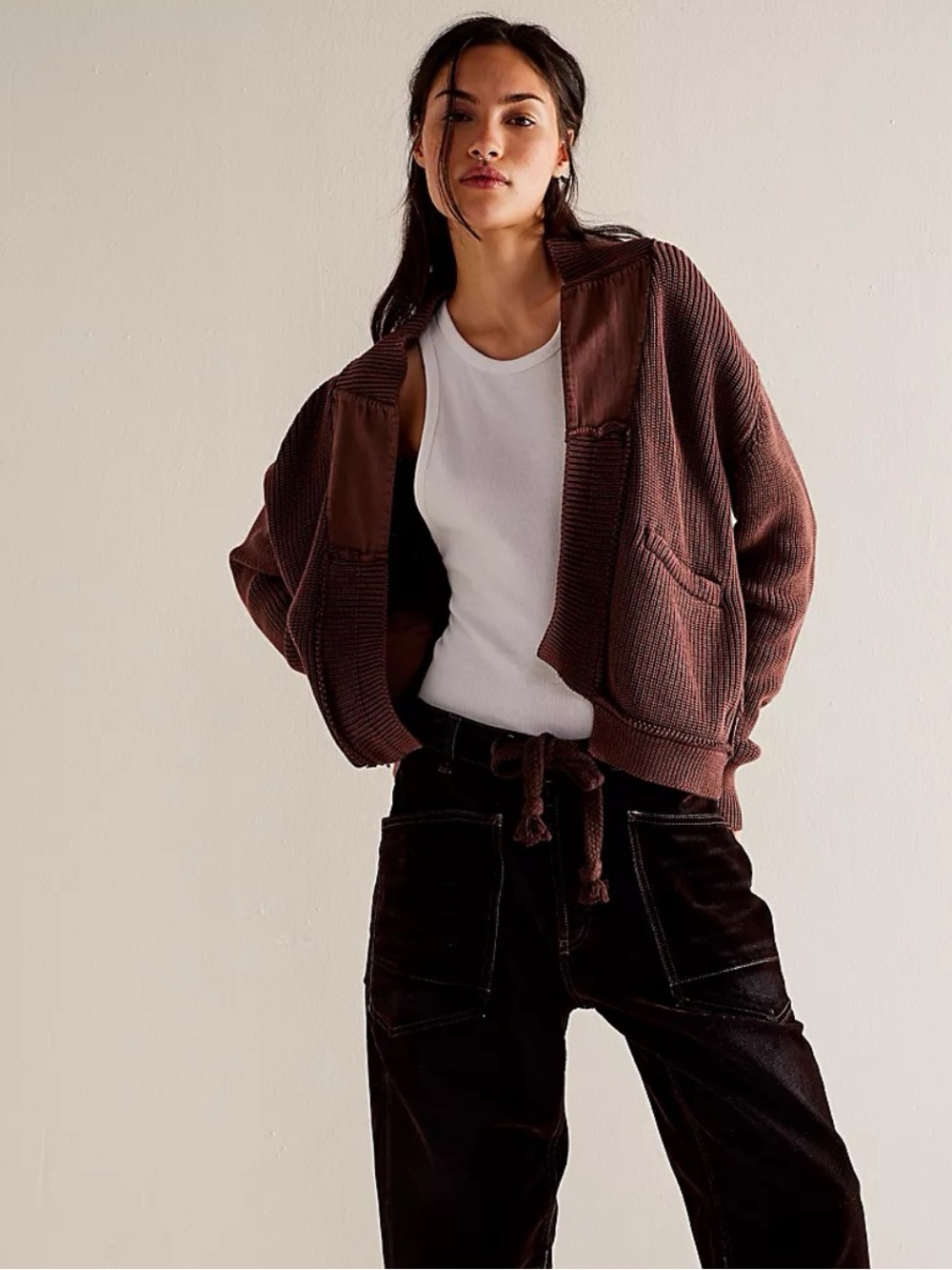 Free People Worn Thru Surplus Cardi